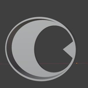 Puede incluir: Dos decoraciones de pared circulares grises con una forma de media luna cortada en el centro.