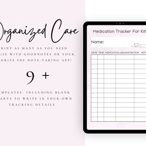Foster Kitten Log, Kitten Chart, Weight Tracker, Kitten Lady, for ...