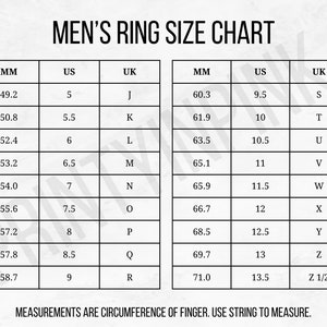 Mens Ring Size Chart, For Ring Sizing, Ring Sizer For Men, Size Guide For Rings, Ring Measurements, Ring Size Charts, Size Conversion Man