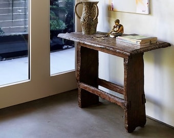 Old Wood Console Table  •  Handmade Rustic Entryway Furniture