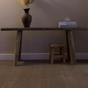 Narrow Wood Console Table  •  Handmade Rustic Furniture