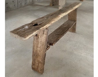 Reclaimed Wood Console Table With Shelves • Handmade Rustic Furniture