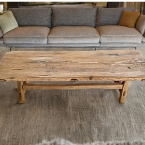 Rustic Low Coffee Table • Reclaimed Handmade Furniture
