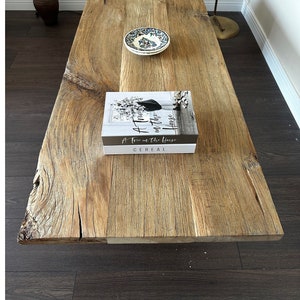 Rustic Large Coffee Table • Reclaimed Live Edge Wood • Handmade Furniture