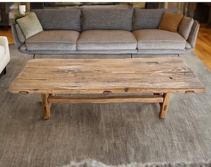 Rustic Low Coffee Table • Reclaimed Handmade Furniture