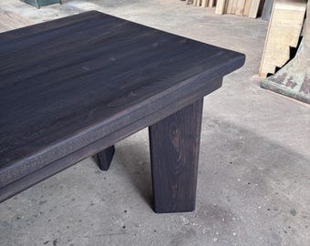 Rustic Oak Wood Dining Table  •  Handmade Farmhouse Dining Furniture