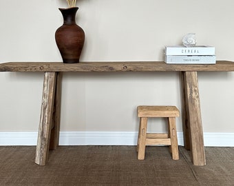 Reclaimed Wood Console Table  •  Handmade Rustic Furniture