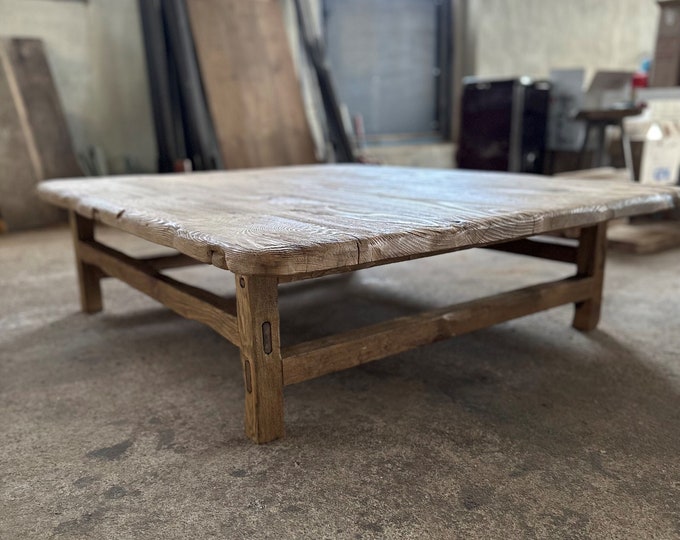 Reclaimed Square Coffee Table • Handmade Live Edge Wood Furniture