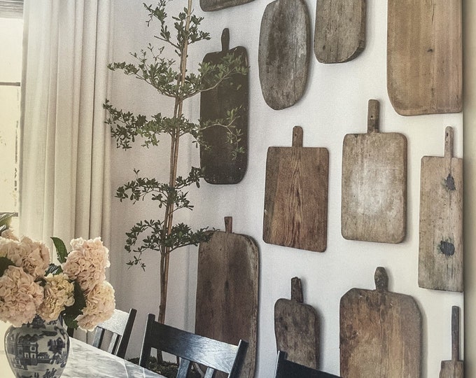 Reclaimed Oak Wood Cutting Board • Rustic Wood Wall Kitchen Decor