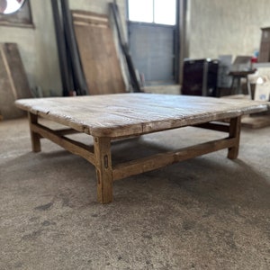 Reclaimed Square Coffee Table • Handmade Live Edge Wood Furniture