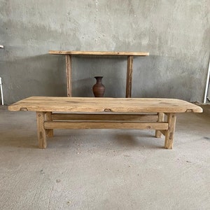 Rustic Low Coffee Table • Reclaimed Wood Handmade Living Room Coffee Table