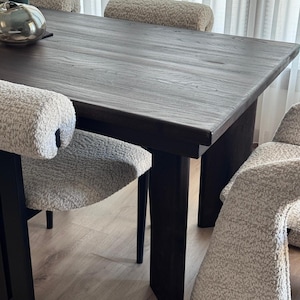 Rustic Oak Wood Dining Table  •  Handmade Farmhouse Dining Furniture
