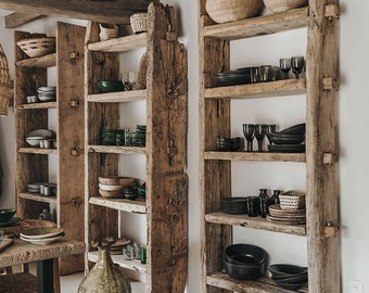 Reclaimed Wooden Shelves • Rustic Wood Shelf Kitchen - Living Room