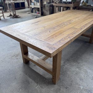 Reclaimed Oak Wood Dining Table  •  Handmade Farmhouse Dining Furniture