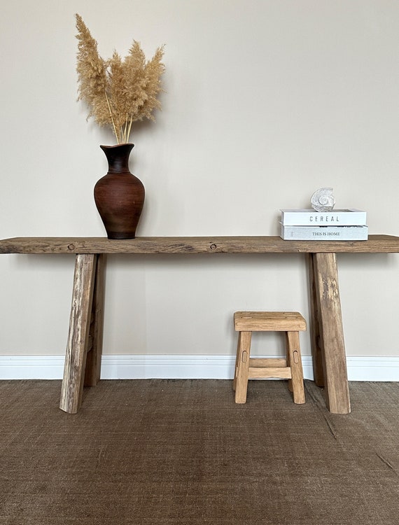 Reclaimed Wood Console Table Handmade Rustic Furniture Etsy