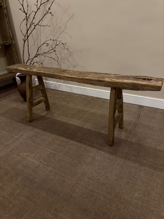 福袋 セール Bench Skinny Wood Reclaimed Handmade Etsy - Stool Wooden Furniture Rustic スツール