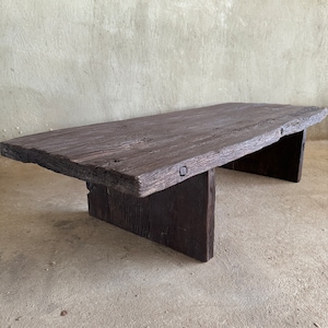 Rustic Low Wood Coffee Table • Living Room Handmade Furniture