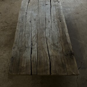 Reclaimed Wood Coffee Table Vintage Door Handmade Living Room Furniture image 4