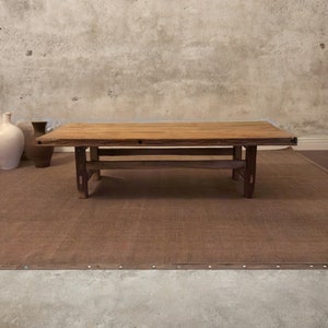 Rustic Low Coffee Table • Reclaimed Handmade Living Room End Table