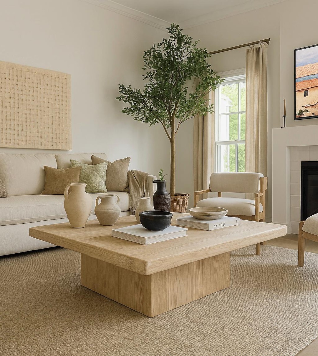【廃版希少】新居猛 NY coffee table SHAMIDO Sculptural Organic Coffee Table, Handmade Live Edge Wood