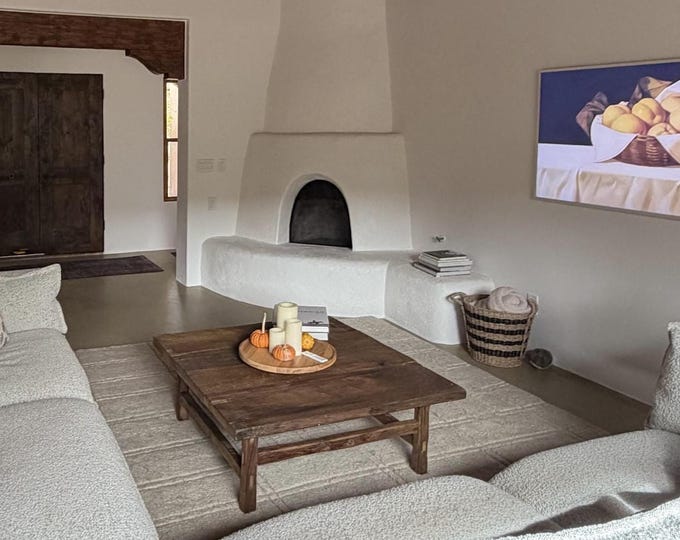 Rustic Large Old Coffee Table • Reclaimed Handmade Living Room Square End Table