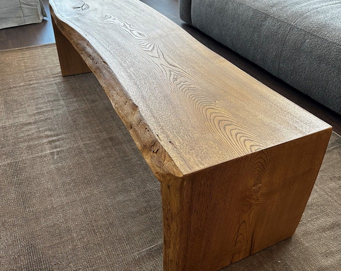 Reclaimed Waterfall Coffee Table - Live Edge Coffee Table