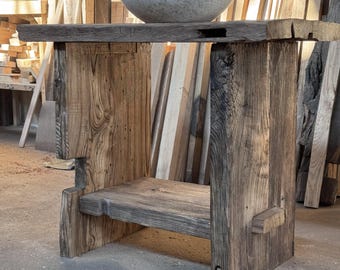 Reclaimed Wood Bathroom Vanity • Makeup Vanity