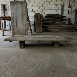 Reclaimed Wood Coffee Table  •  Vintage Door •  Handmade Living Room Furniture