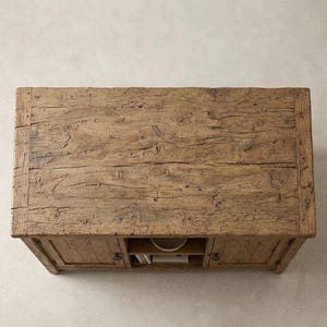 Reclaimed Oak Kitchen Island – Rustic Farmhouse Solid Wood Island With ...