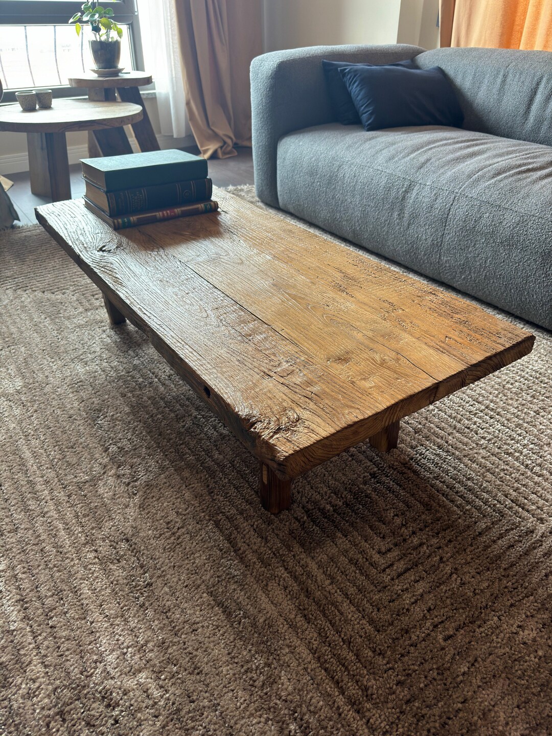 Rustic Low Table Rustic Low Coffee Table • Reclaimed Handmade Living Room End Table - Etsy