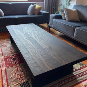 Rustikaler Niedriger Eichen Couchtisch • Handgefertigter Wohnzimmer Couchtisch