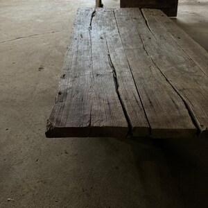 Reclaimed Wood Coffee Table Vintage Door Handmade Living Room Furniture image 6