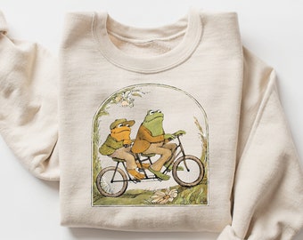 Frog And Toad Crewneck Sweatshirt, Vintage Classic Book Sweatshirt,Frog and Toad Tshirt,Gift for her,Cottagecore Aesthetic Sweatshirt,Hoodie