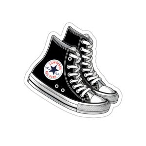Converse, estilo clássico, tênis retrô, anos 80, moda, tênis vintage, Converse All Stars, adesivos Kiss-Cut