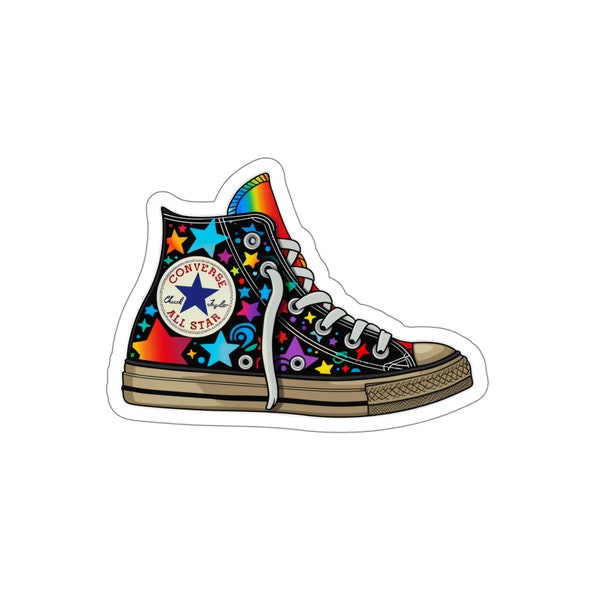 Converse All Stars, Converse, Chucks, Classic High Top, Hi Top Converse, Retro Sneakers Kiss-Cut Stickers