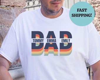 Custom Dad Shirt, Dad Shirt With Kids Names, Father's Day Gift, New Dad Shirt, New Dad Gift, Personalized Dad Shirt, Custom Kids Names Shirt