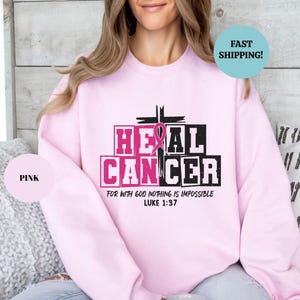 Moletom cristão de conscientização sobre o câncer de mama: Pink Ribbon Hope