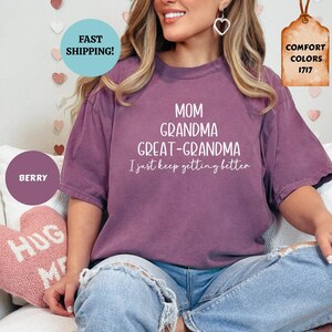 Comfort Colors Mom Grandma Great-Grandma Shirt: Pregnancy Announcement
