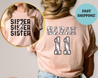 Personalisiertes Baseball Shirt für Geschwister