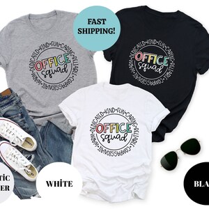 Büroangestellte-Shirts, Mitarbeiter-Geschenk, Büro-Kader-Shirt, Büro-Team-Shirt, Büro-Crew-Shirt, Schulbüro