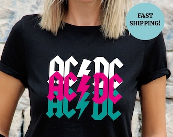 ACDC Band Retro Vintage Shirt For Women, ACDC Sweatshirt, ACDC Shirt, Mothers Day Gift, Gift For Her, Women Gift