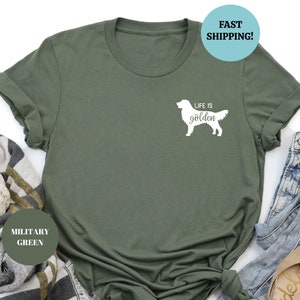 Golden Retriever Shirt, Das Leben ist golden Shirt, Golden Retriever Geschenk, Golden Retriever Mama Shirt, Golden Retriever Sweatshirt, Hund Mama Geschenk