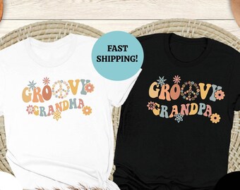 Groovy Grandma Shirt, Groovy Granny Tee, Groovy Grandpa Shirt, Groovy Mimi, Hippie Grandma Shirt, Hippie Grandpa Shirt, Flower Power Grandma