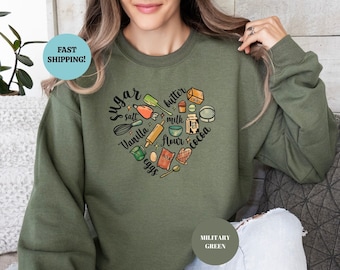Baker Sweatshirt, Bakery Sweatshirt, Baker Gift, Baking Lover Gift, Baking Gifts, Baking Crewneck, Baking Shirt, Baker Hoodie, Baker Sweater