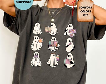 Comfort Colors SLP Halloween Shirt, Speech Therapy Fall T-Shirt, Language Pathologist Spooky Ghost Tee
