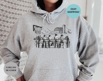Western Cowboy Vintage Sweatshirt, Cowboy Hoodie, Retro Cowboys Crewneck, Vintage Wild West Sweater, Western Gift, Western Hoodie