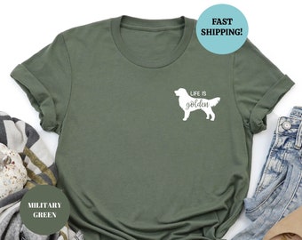 Camiseta Golden Mom, Camiseta Life is Golden, Regalo Golden Retriever, Camiseta Golden Retriever Mama, Sudadera Golden Retriever, Regalo para Mamá Perro