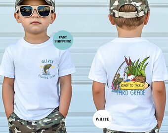 Custom Ready To Tackle Third Grade Shirt, Fishing Boy Tee, Back To School T-Shirt