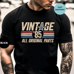 Retro 40th Birthday Gift for Men, Vintage 1985 T-Shirt, 40 Years Old Gift, Classic Eighties Tee, Birthday Present for Him, Dad, Husband