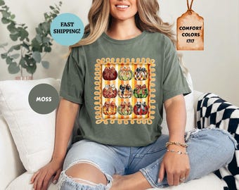 T-shirt Comfort Colors Automne - T-shirt Coquette Citrouille - T-shirt Ambiance Automne